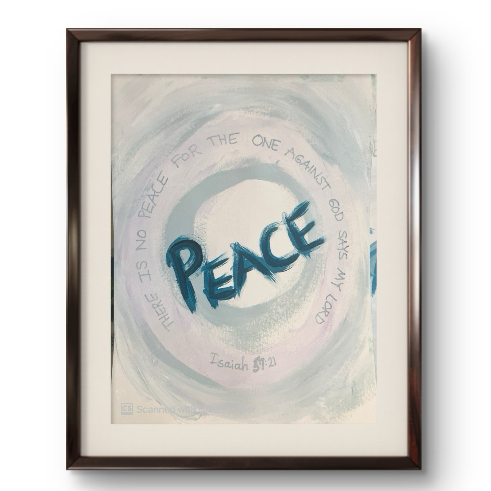 BLESSED#1003 Peace Art 11×14 Paper PEACE Original Modern Abstract Expressionism