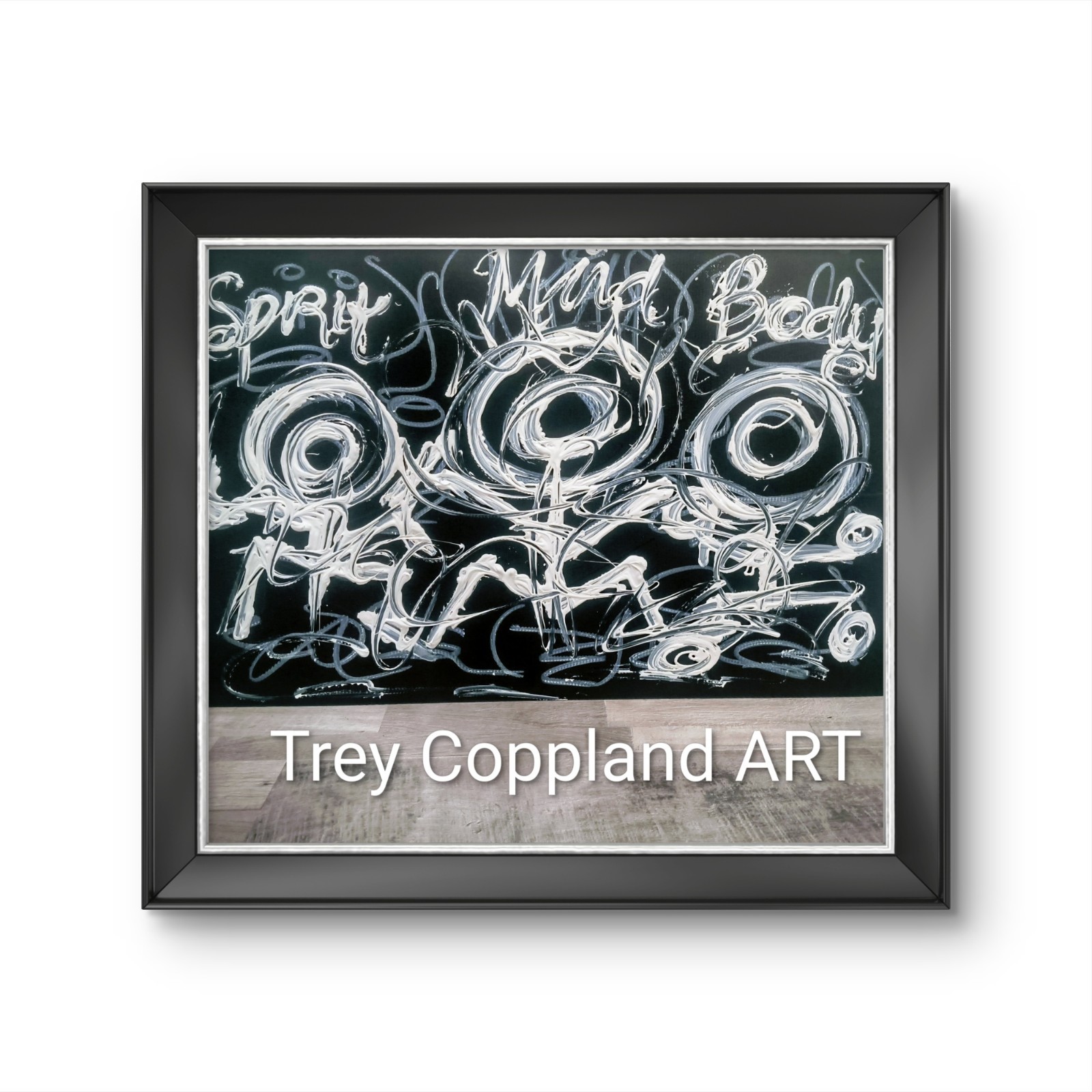 Trey Coppland, Mind Body Spirit Abstract Acrylic, Cardboard, 20×30 in, 2026, Si…