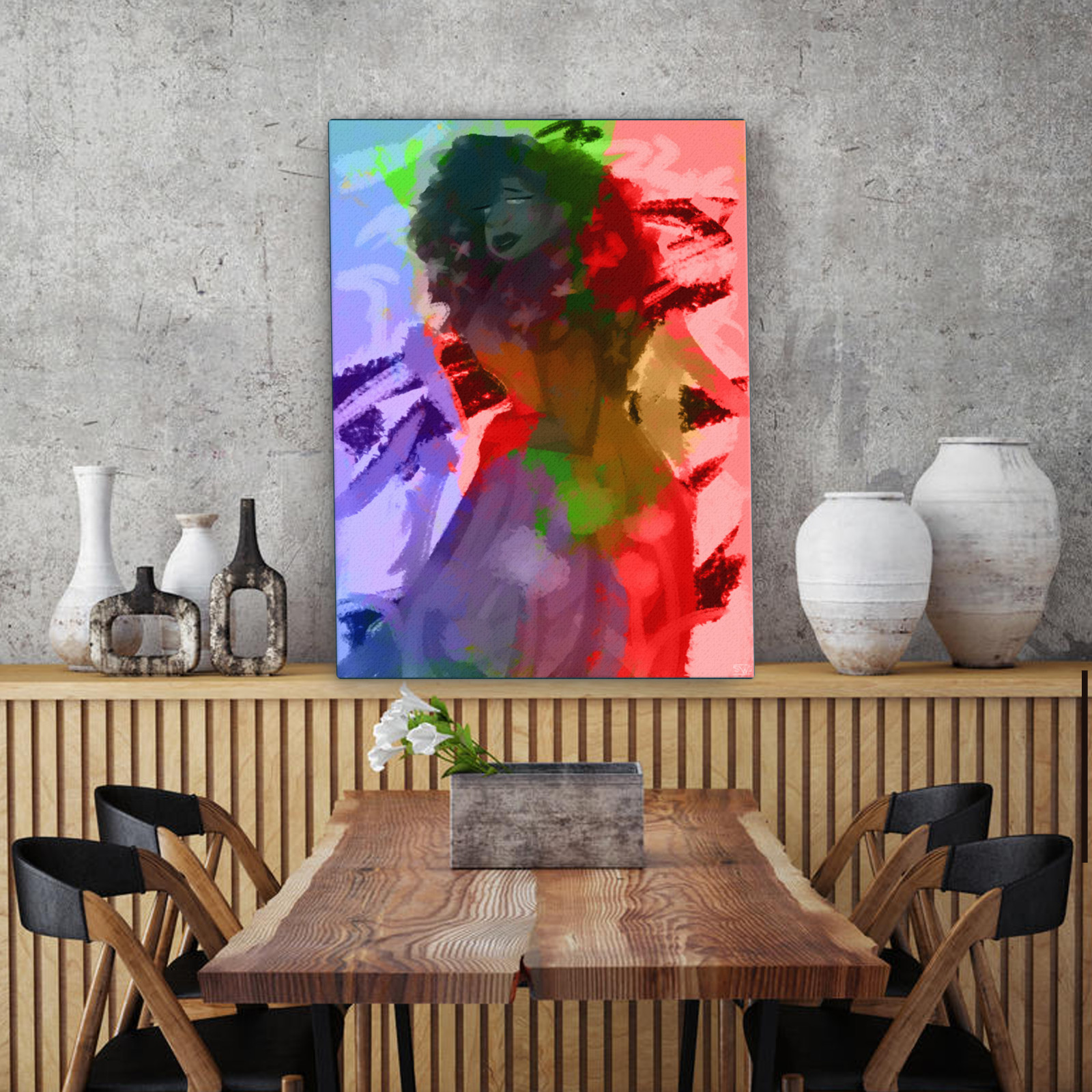 «The Spring Woman» 18″×24″ Fade-resistant Women Paintings on canvas Printed Art