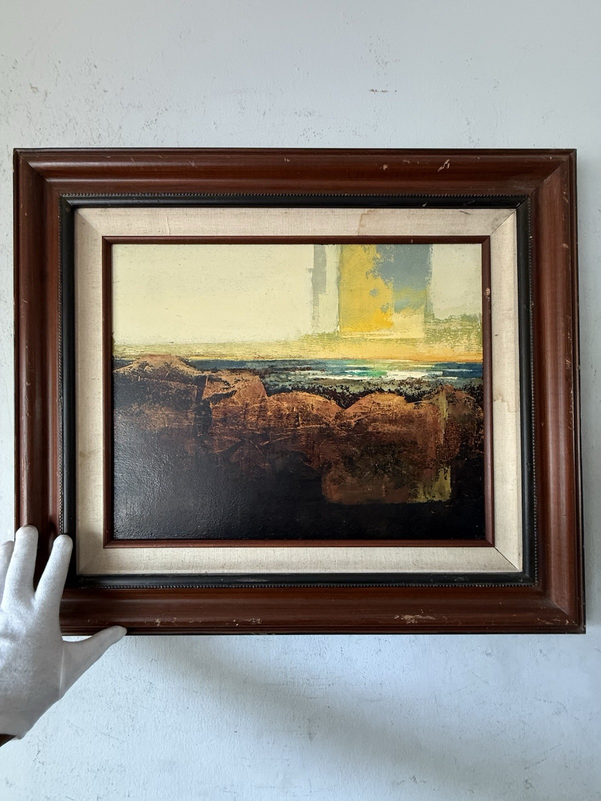 LAWRENCE HARRIS VINTAGE MODERN ABSTRACT LANDSCAPE OIL PAINTING COLORADO SPRINGS