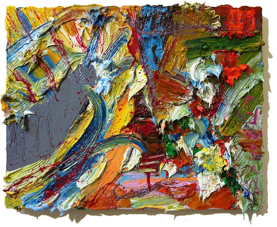 MODERN ORIGINAL OIL█PAINTING█VINTAGE█IMPRESSIONIST█ART ACTOR SIGNED ABSTRACT A