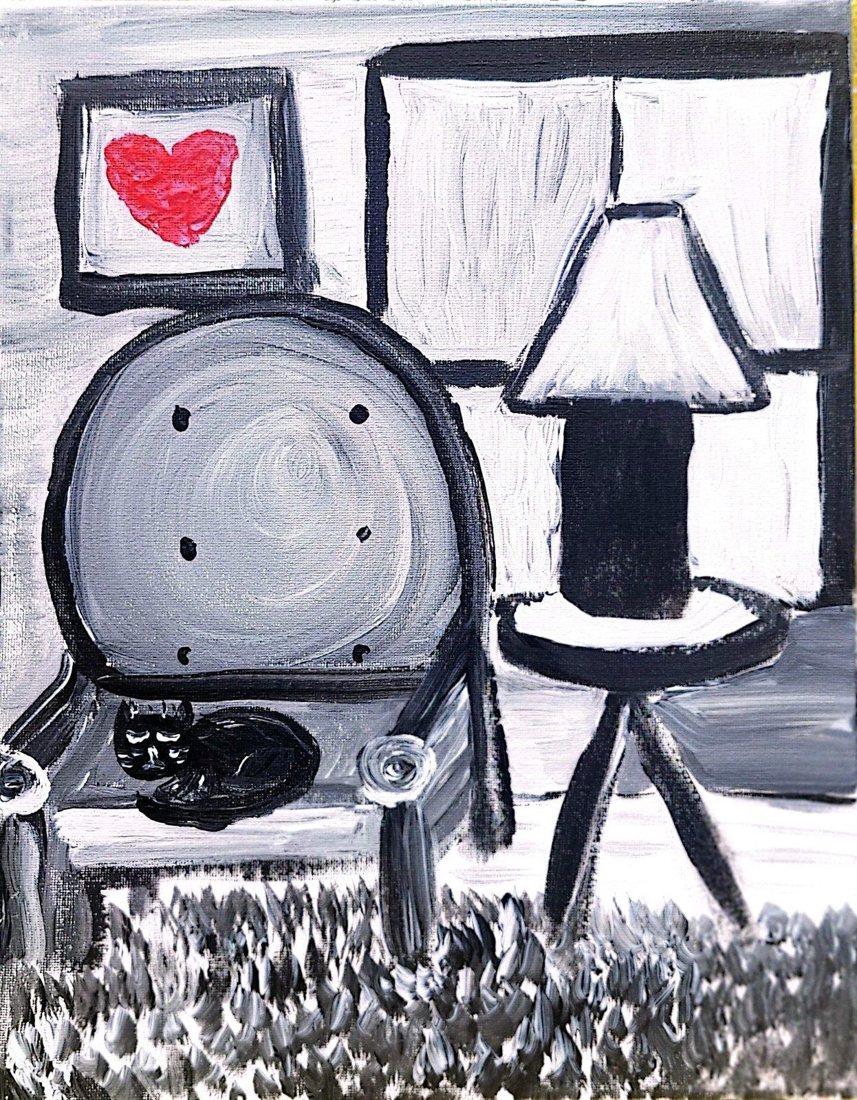 Cat Distribution Program Original 4 Of 6 In Series Acrylic On Canvas 11×14