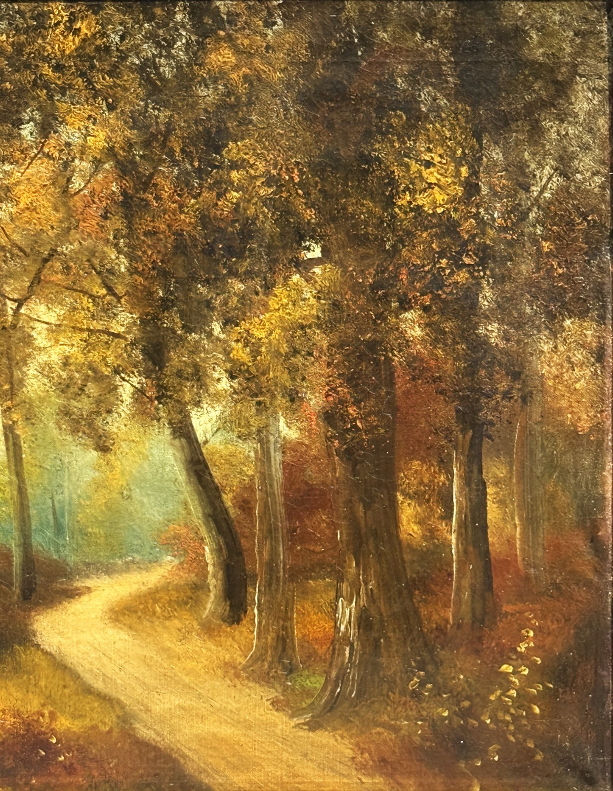 ANTQ Early 20th C Original Continental School O/C Wooded Landscape, Signed (?)!
