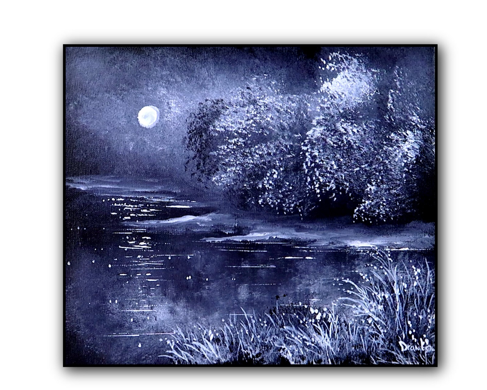 Original Acrylic Landscape Painting 12×14″ ECHOES OF NATURE Wall Art
