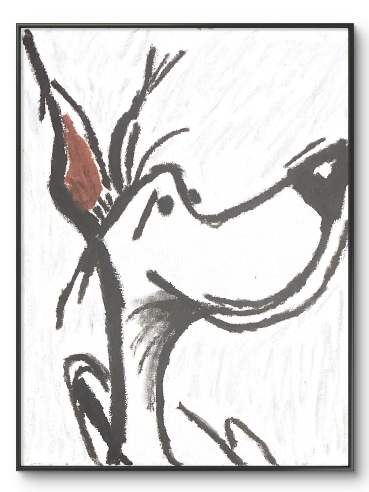 Fun 11×14 Canvas Original Whimsical Dog Art Cartoon Style