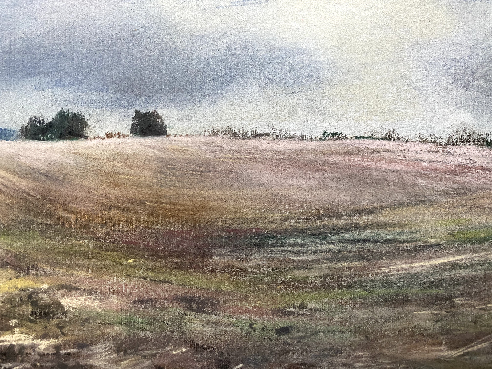 Franz Ehmke 1928-2018 GDR Painter Blankenfelde Field Brandenburg Signed