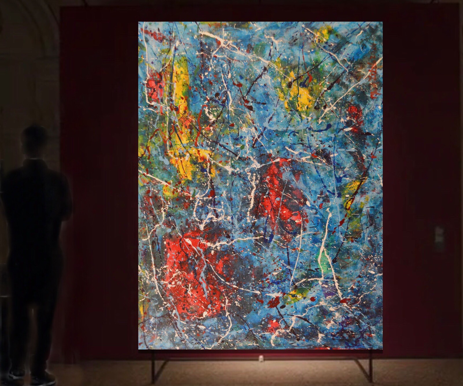 Pollock/Richter style￼ Professional Painting 81” X 62”(6ft 9in)Abstract Modern