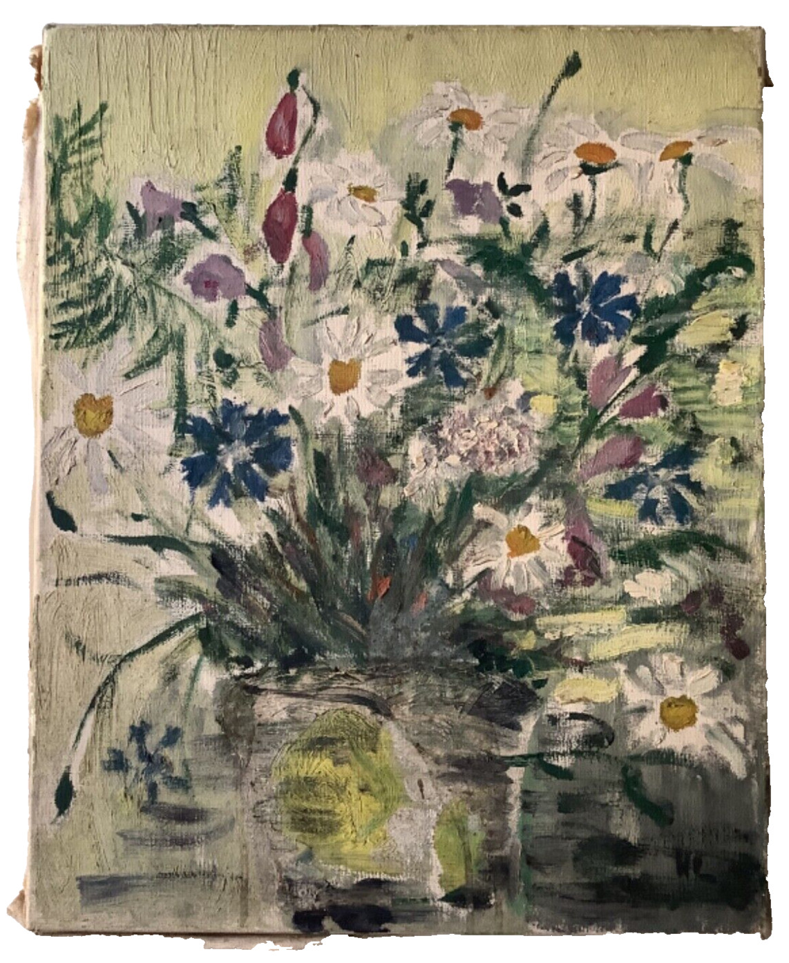 Harald LETH Listed Danish Modernist – Antique Oil on Canvas 1930’s – Flowers