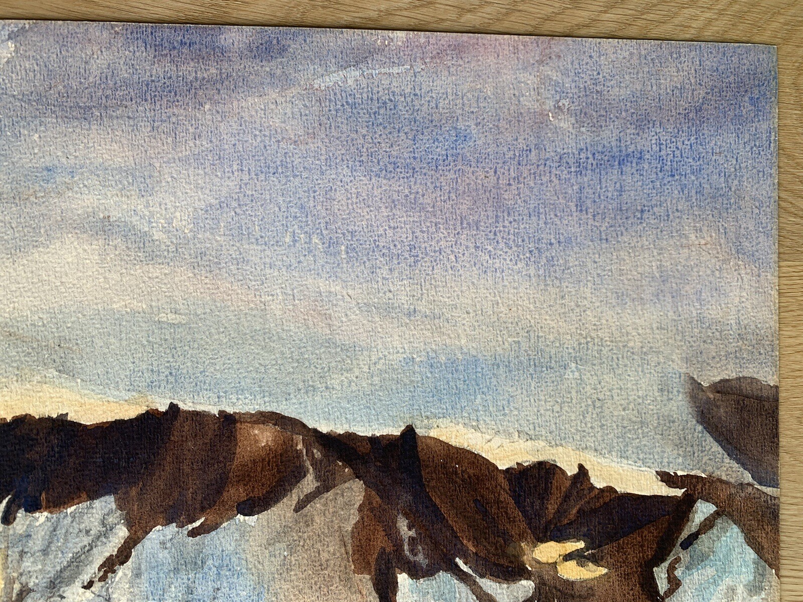 Original signed DeAna McDonald Watercolor Landscape Painting Mountain Landscape
