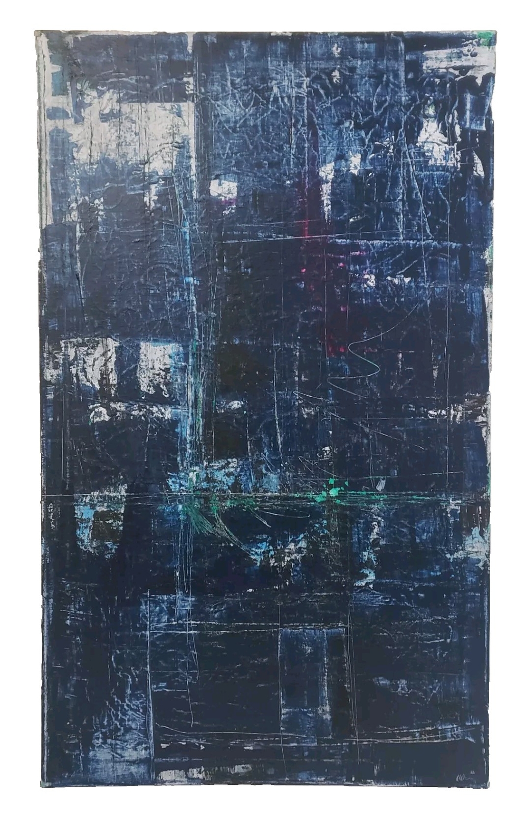 No.774 Large Original Abstract Modern Minimal Textured Painting By K.A.Davis