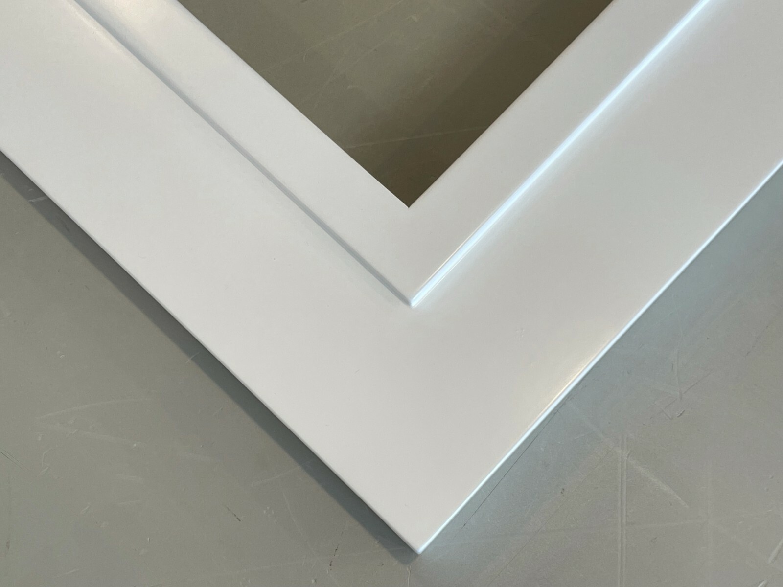 3 1/2″ wide – Closed Corner Solid Wood Painted White Picture Frame 39″ x 34″
