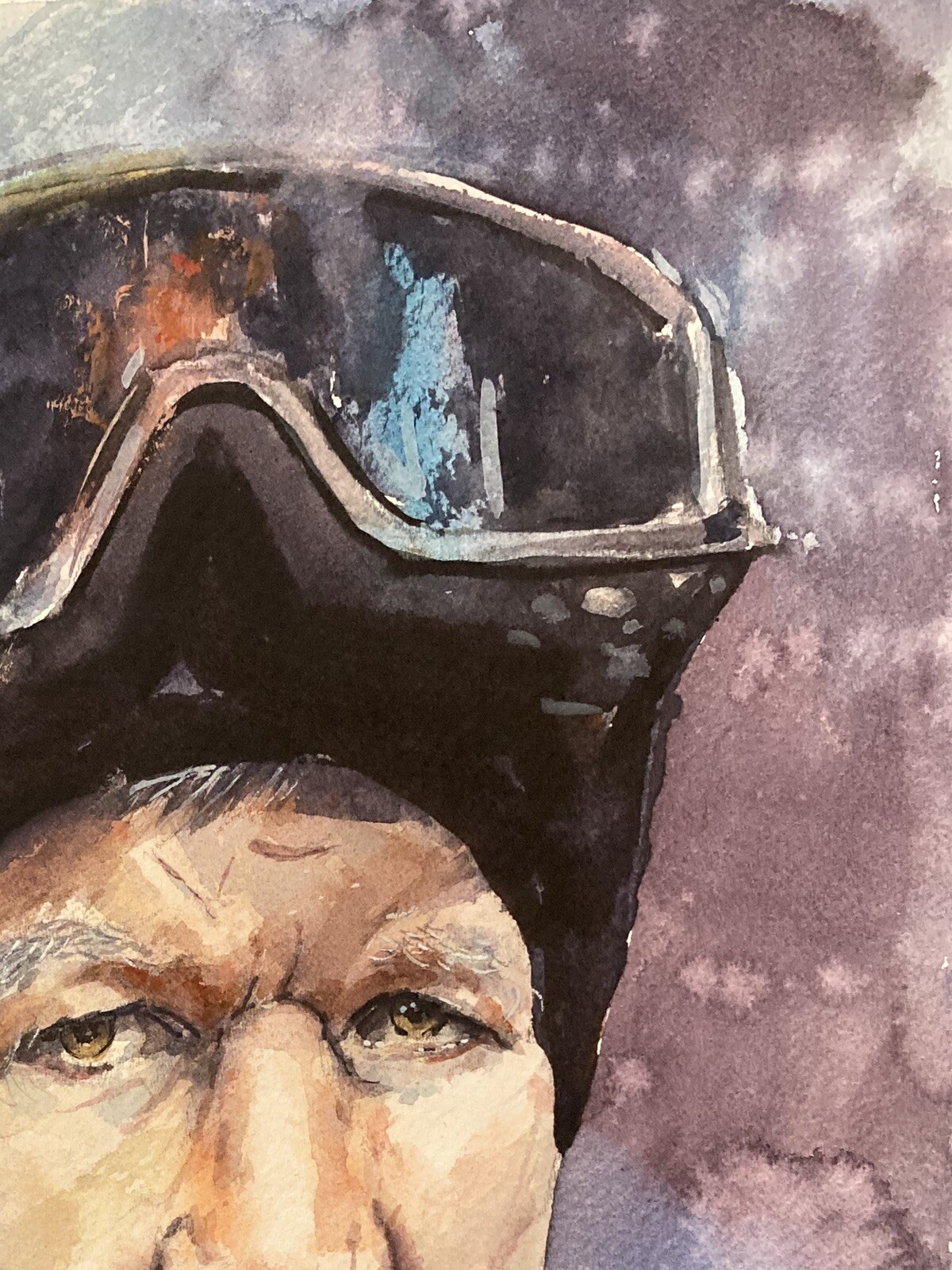 Watercolor Original Portrait Painting Worker 11″ x 8” NOT A PRINT
