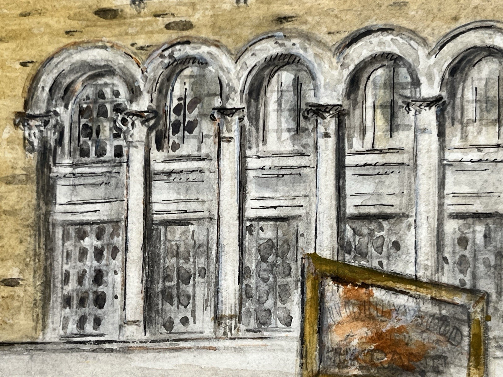 70s 80s New York City NYC Street Scene Painting Royale Golden Theatre Broadway