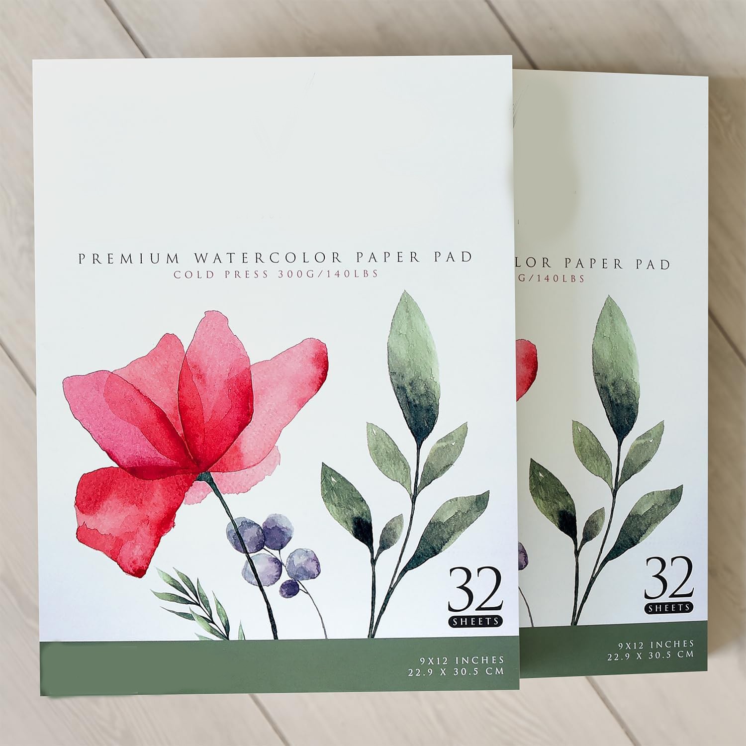 Premium Heavyweight Watercolor Paper Pad 64 Sheets – 9″ x 12″ Art Painting Set