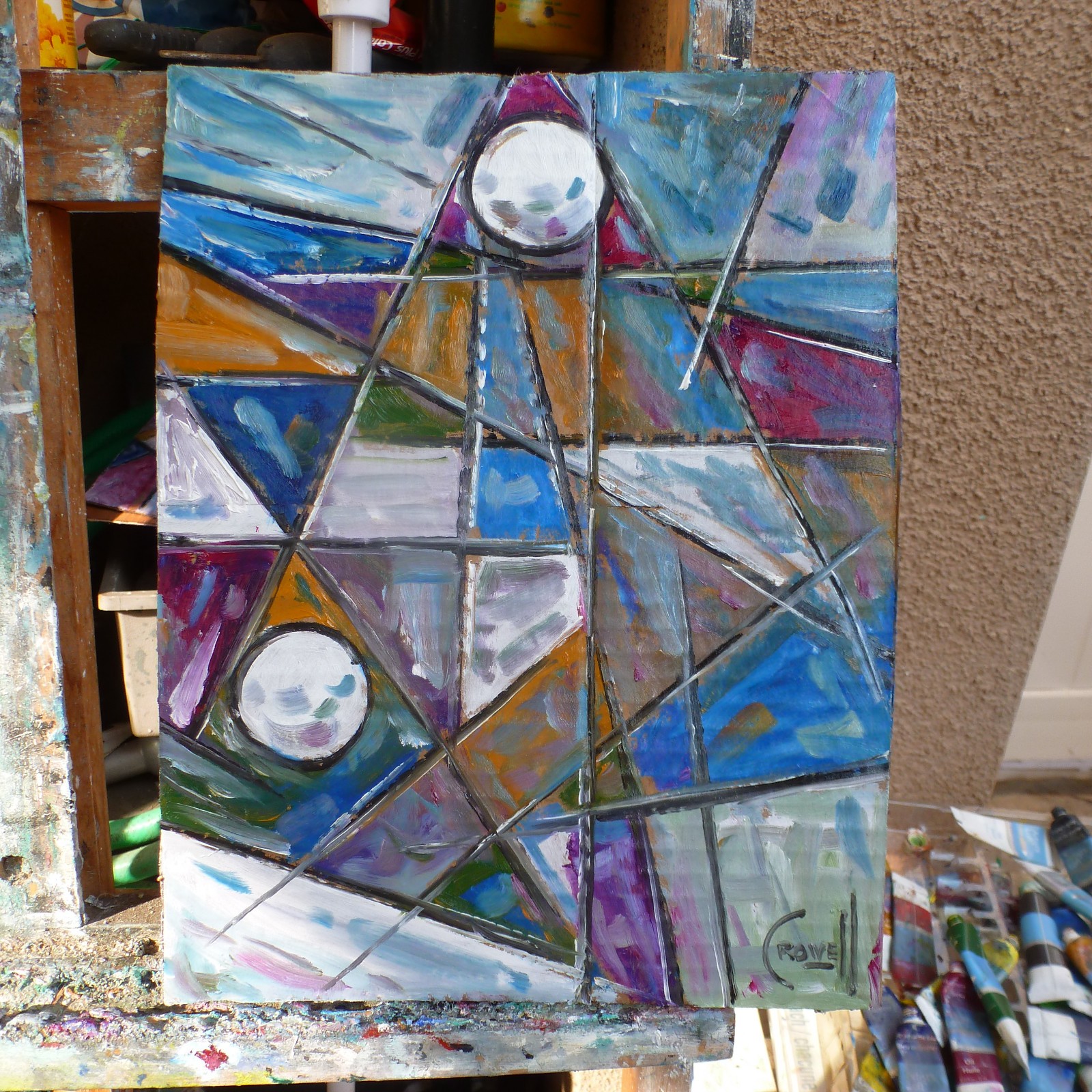 A SPECIAL PURPOSE new card panel Art original 8×10 oil painting by Crowell