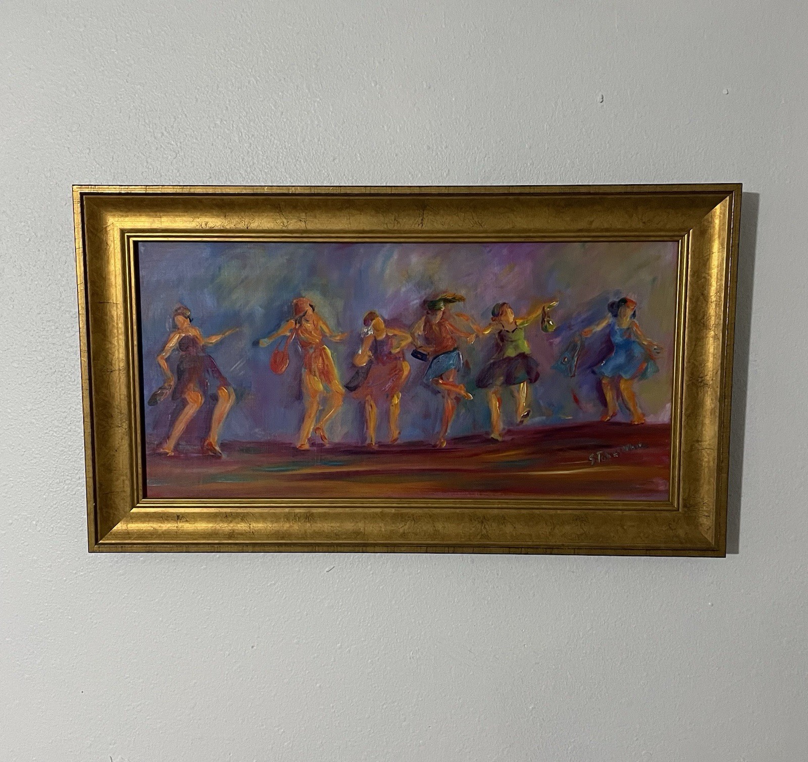 Susan Tobey White “Ladies Night Out” Original Oil Painting Signed. Belfast Maine