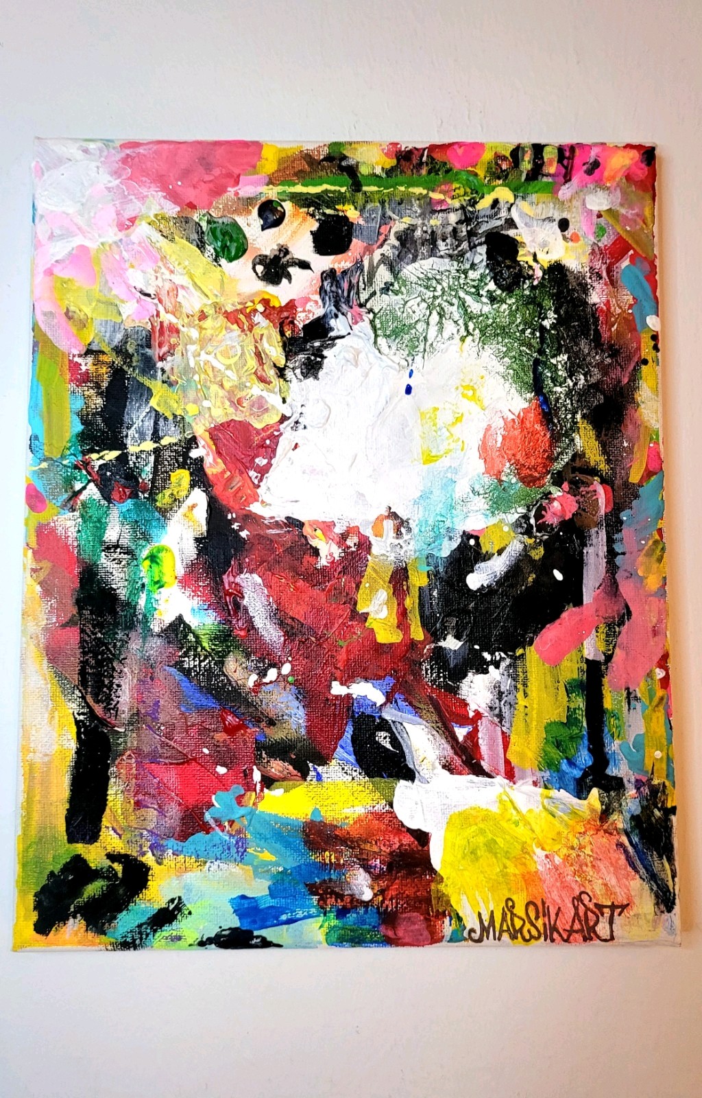 Picture 30×24 MOIN PAINTING Art Bremen Hamburg North German Hello Acrylic Unique Art