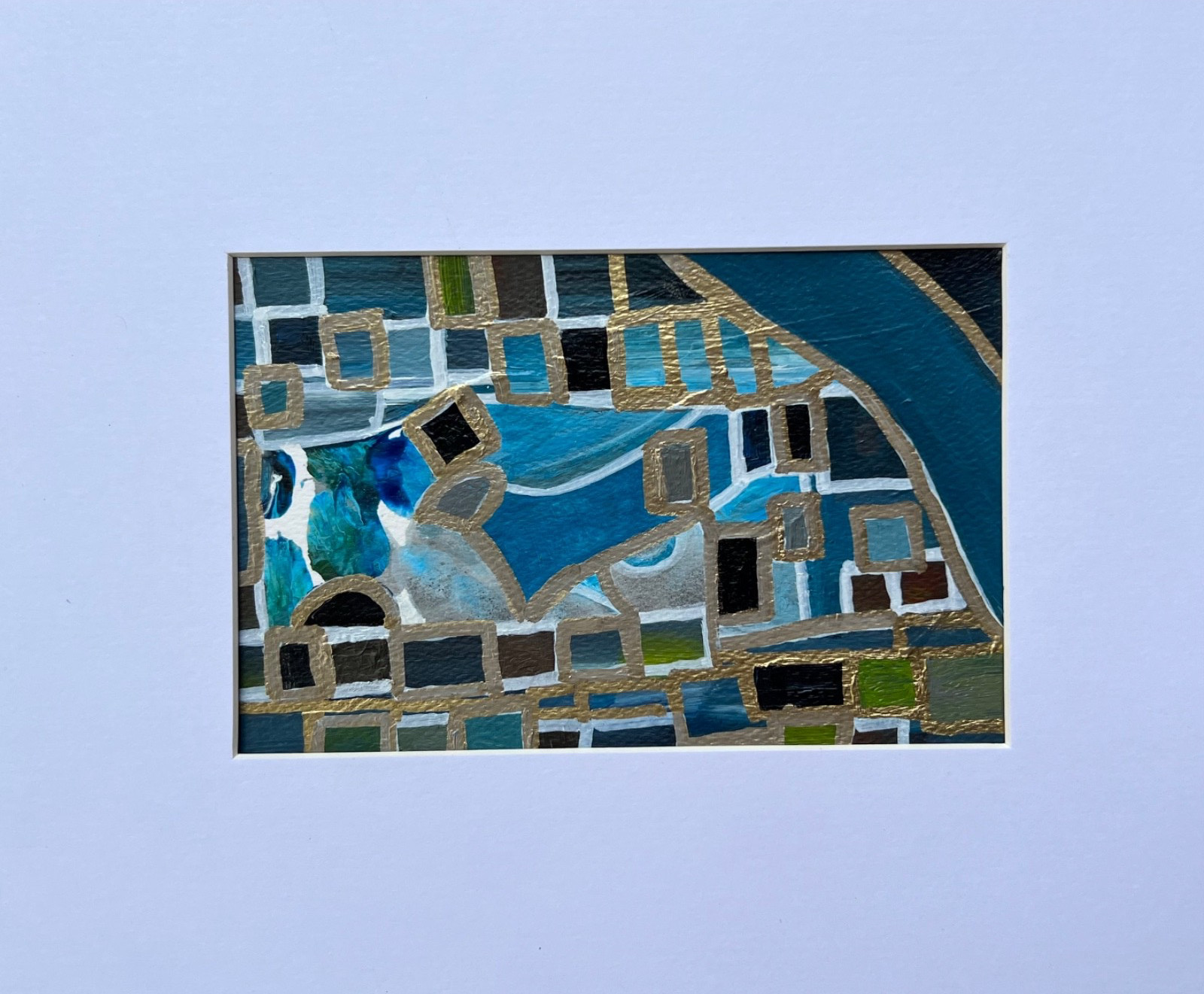 Original Painting Acrylic Modern Abstract Art 8×10 Matted Jimarieart