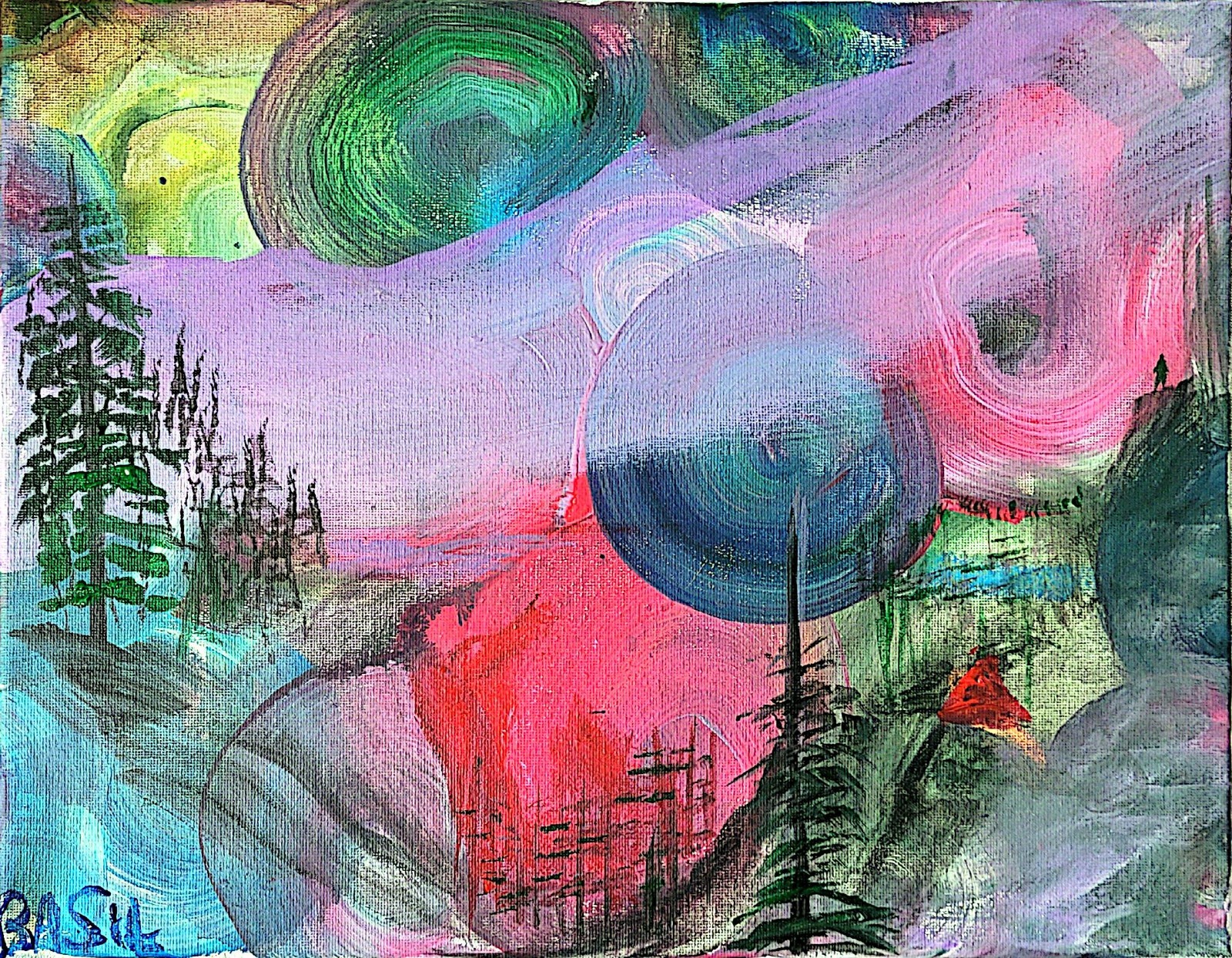 Valley Of Color Bold Color Modern Abstract Art Original Canvas 11×14