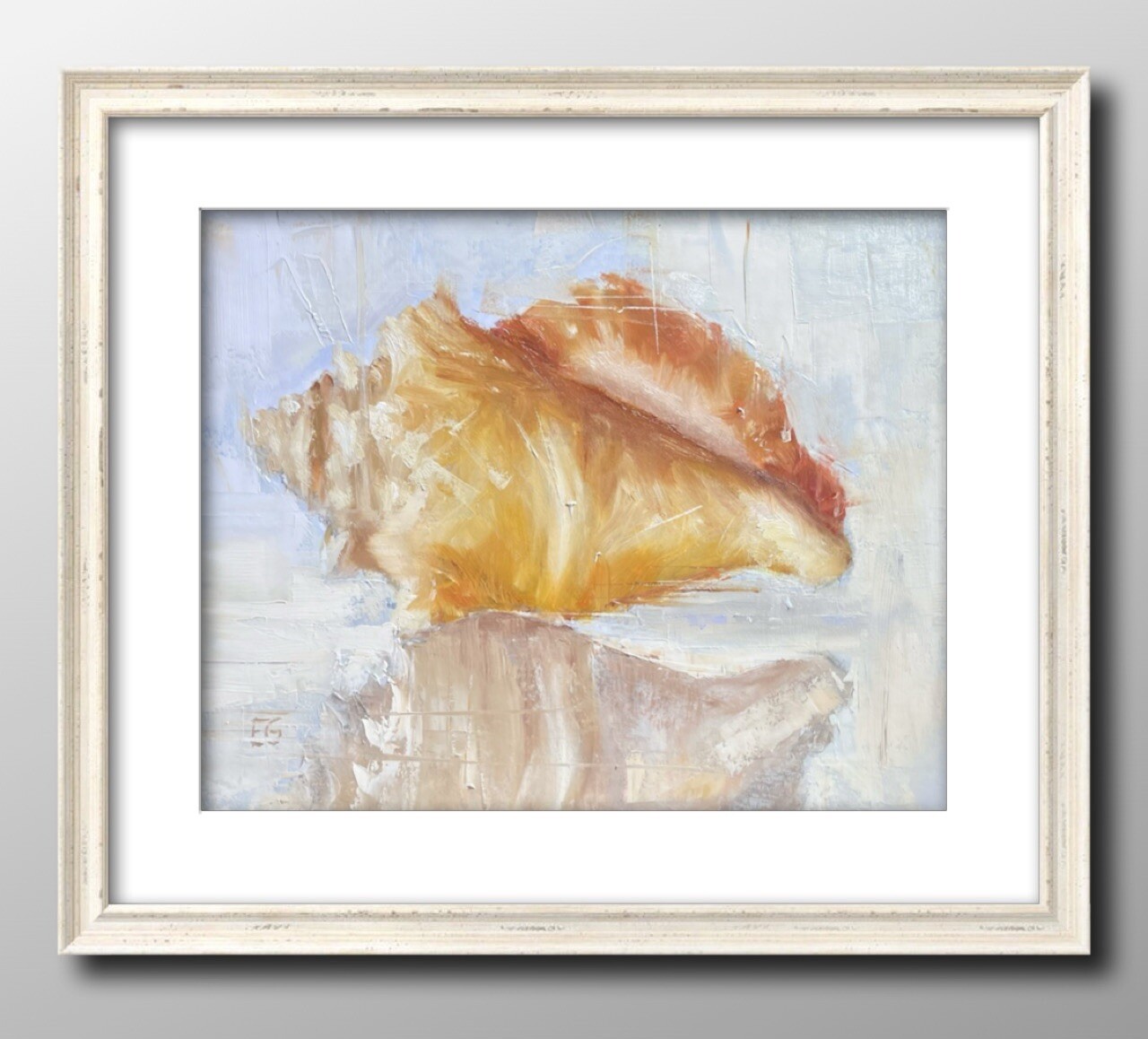 Original Seashell Stillife Painting 8×10” Wall Decor new listed by artist