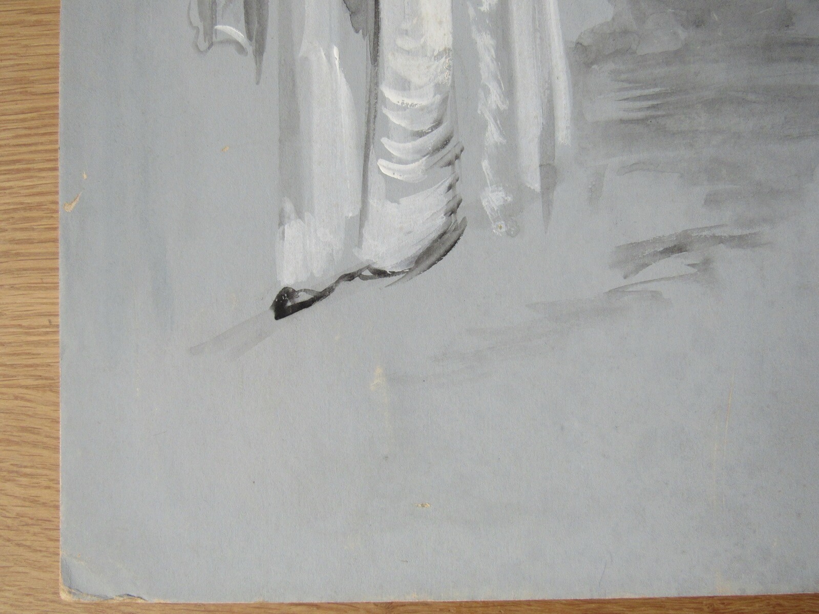 1960’s Opera Gouache Drawing by Jacques André Brégère stage set design painting