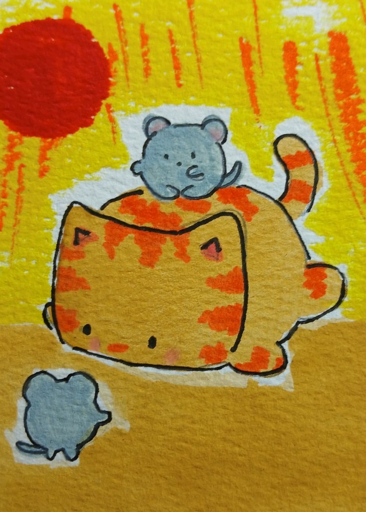 Aceo Mixed Media Art Card