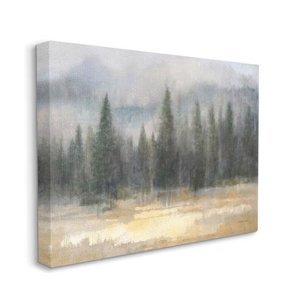 Abstract Blurred Pine Tree Forest Landscape by Danhui Nai Unframed Print Nature