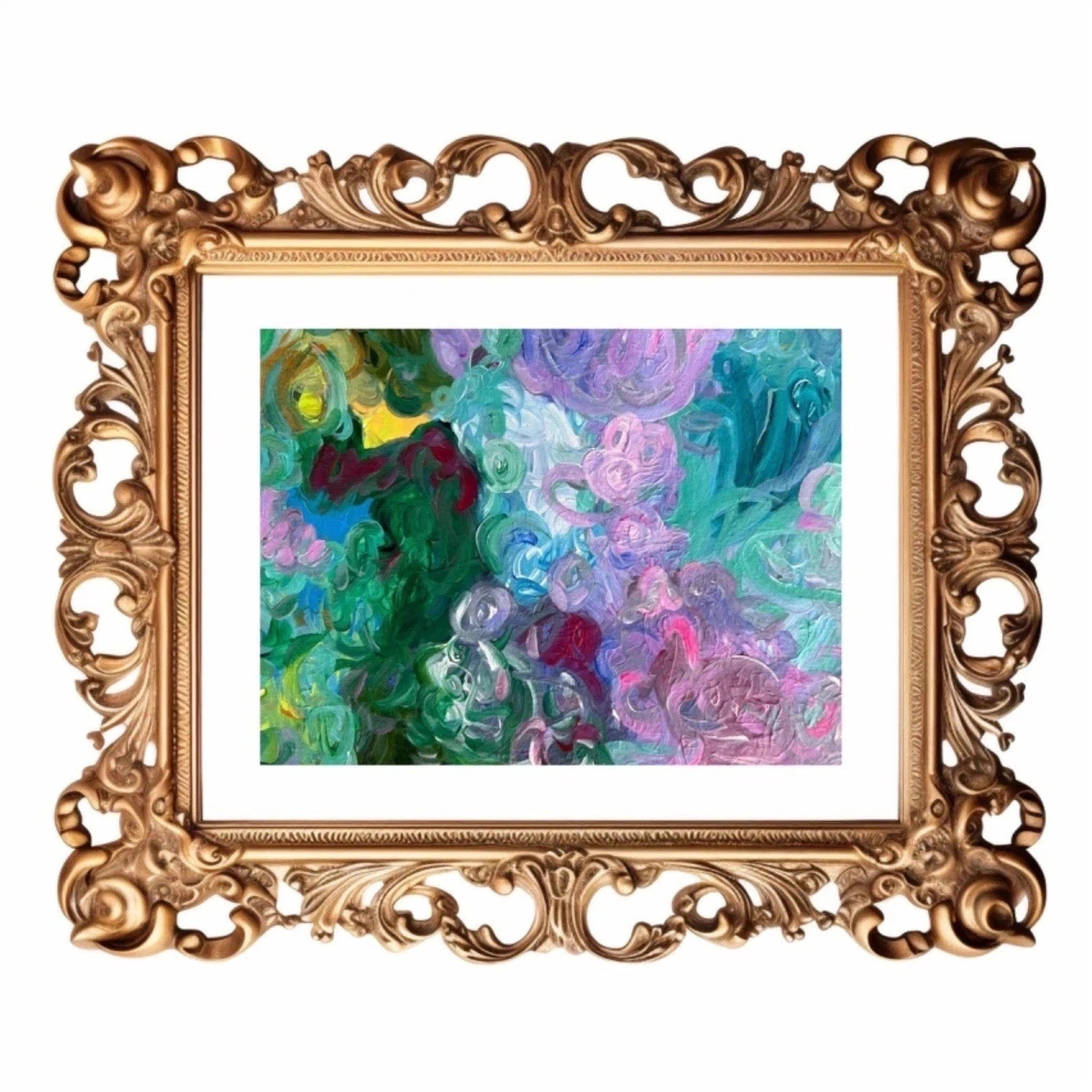 Original Painting Abstract Matted 11″x14″ Modern Colorful Art Acrylic Jimarieart