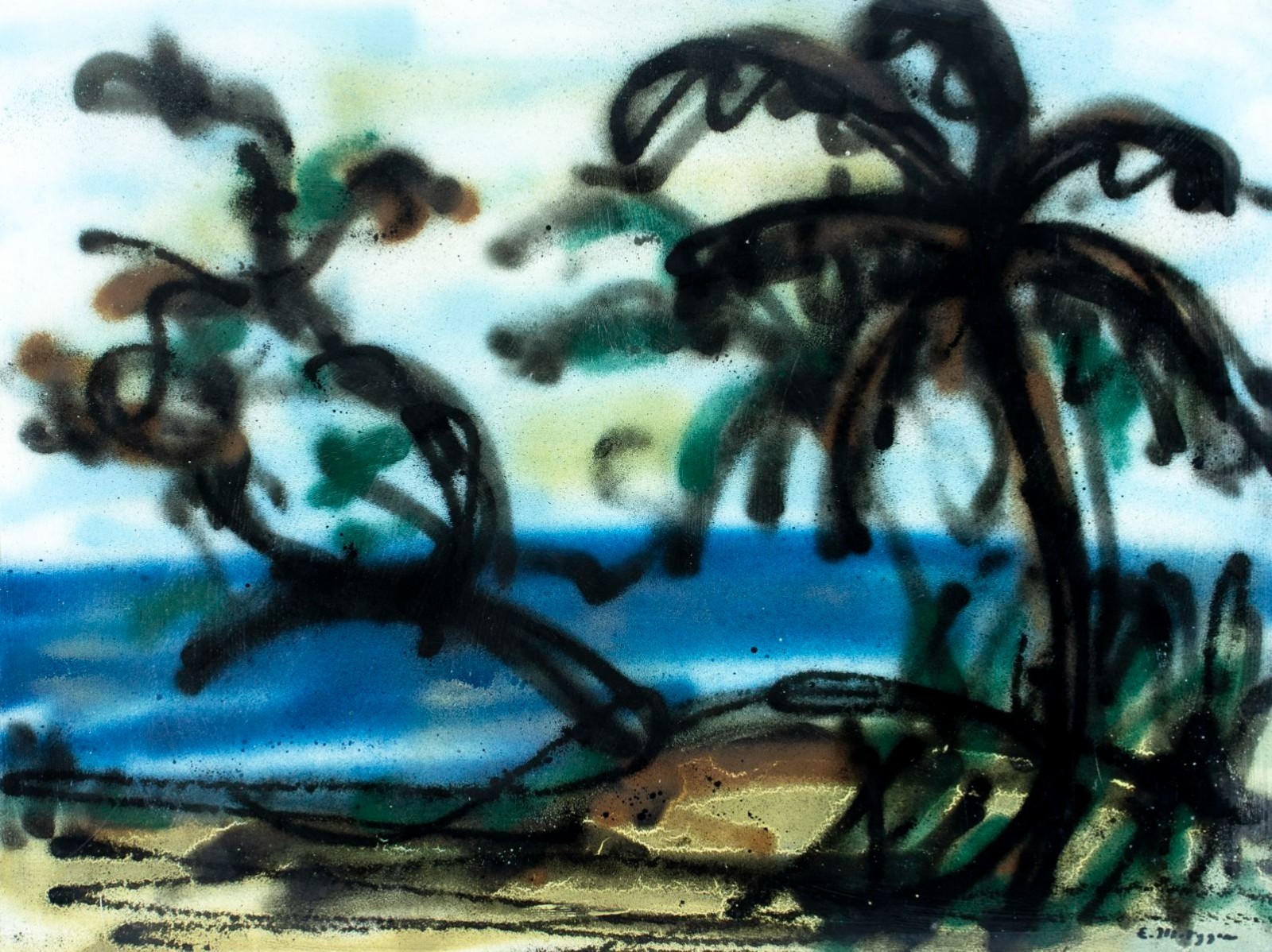Evelyn Metzger (NY,Brazil,1911-2007) oil painting 130114