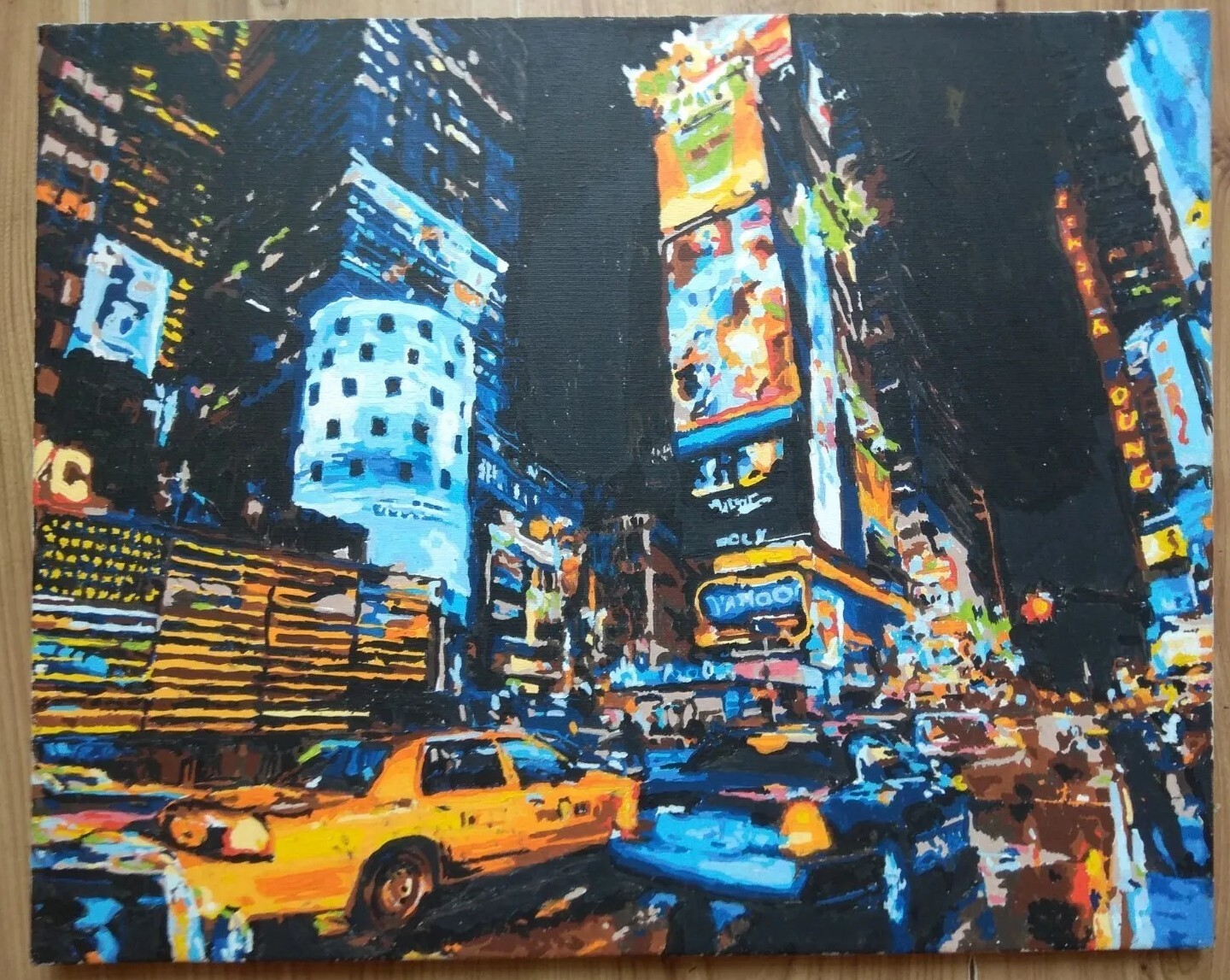 RARE Vintage oil Painting Landscape Art impressionism USA city New York