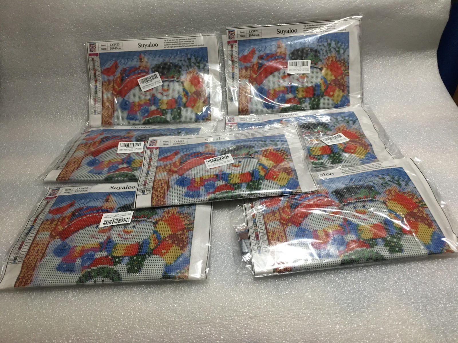 Lot Of 7 Suyaloo Diamond Painting Kit for Christmas Scene 12X16 inch