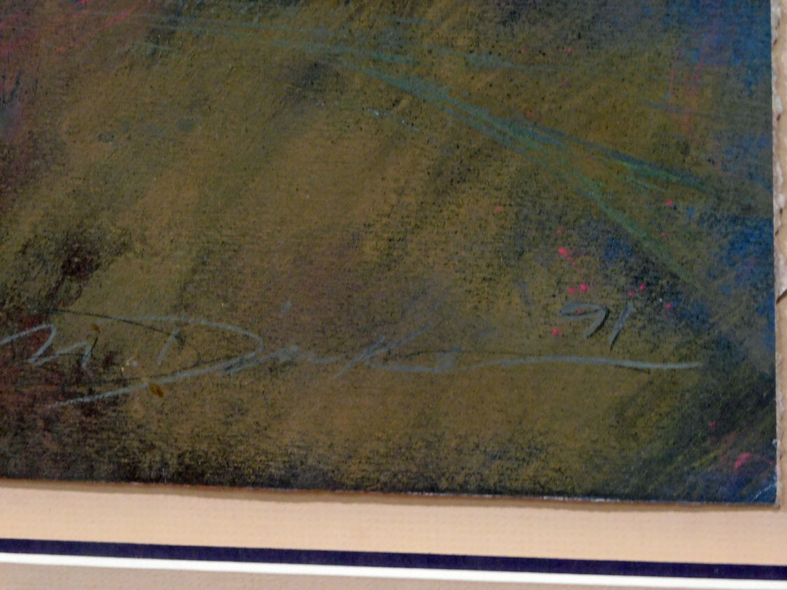 Mark Dickson UNTITLED Mix Media,Pastel and Watercolor Abstract Hand Signed