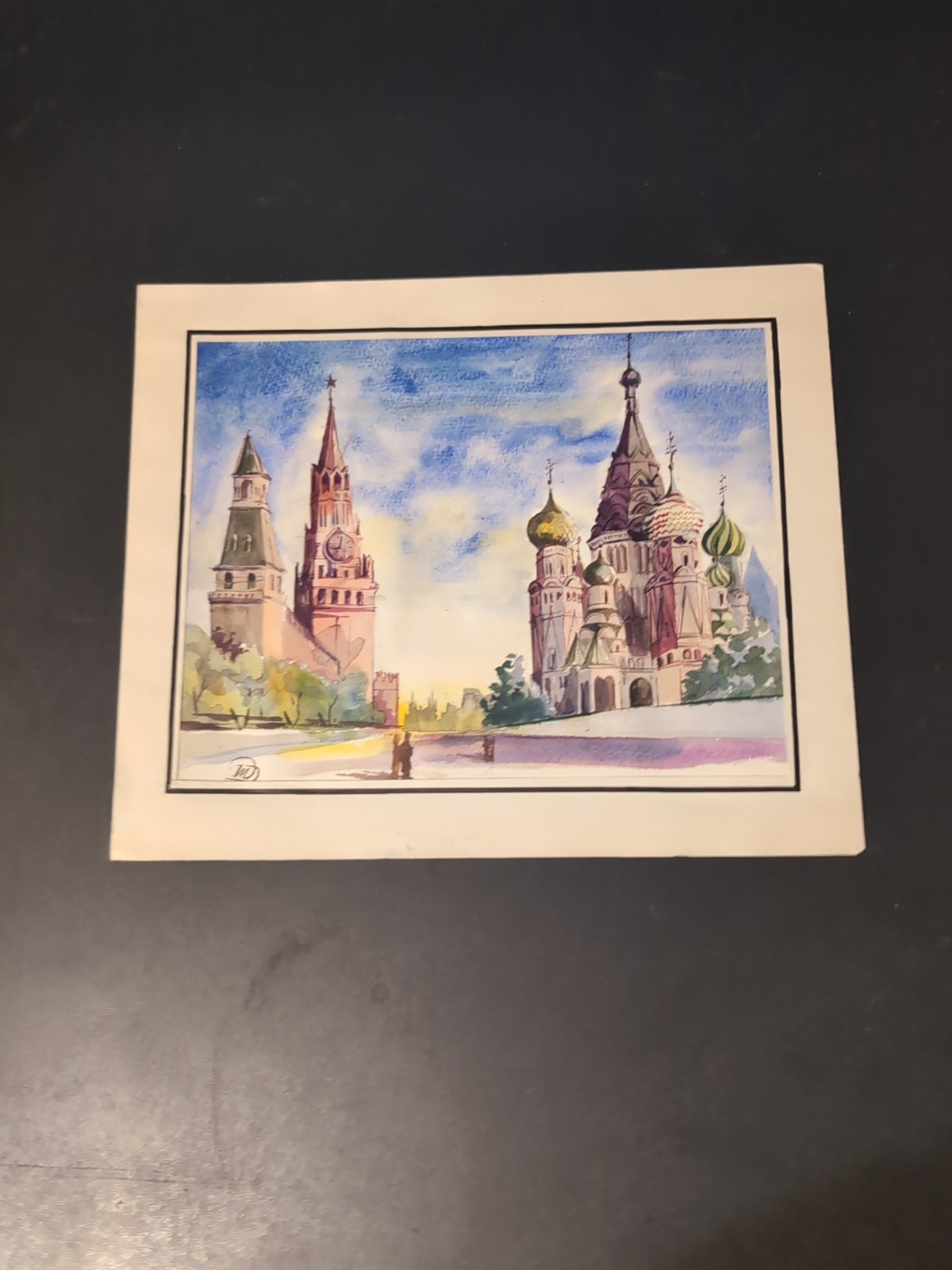 80’s VTG Saint Basil’s Cathedral Moscow Russia Original Watercolor Signed