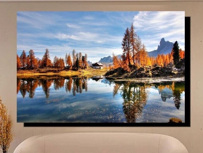 Wilderness Cabin on a lake Camping fishing JUMBO Canvas Wrap Prints up to 38×50