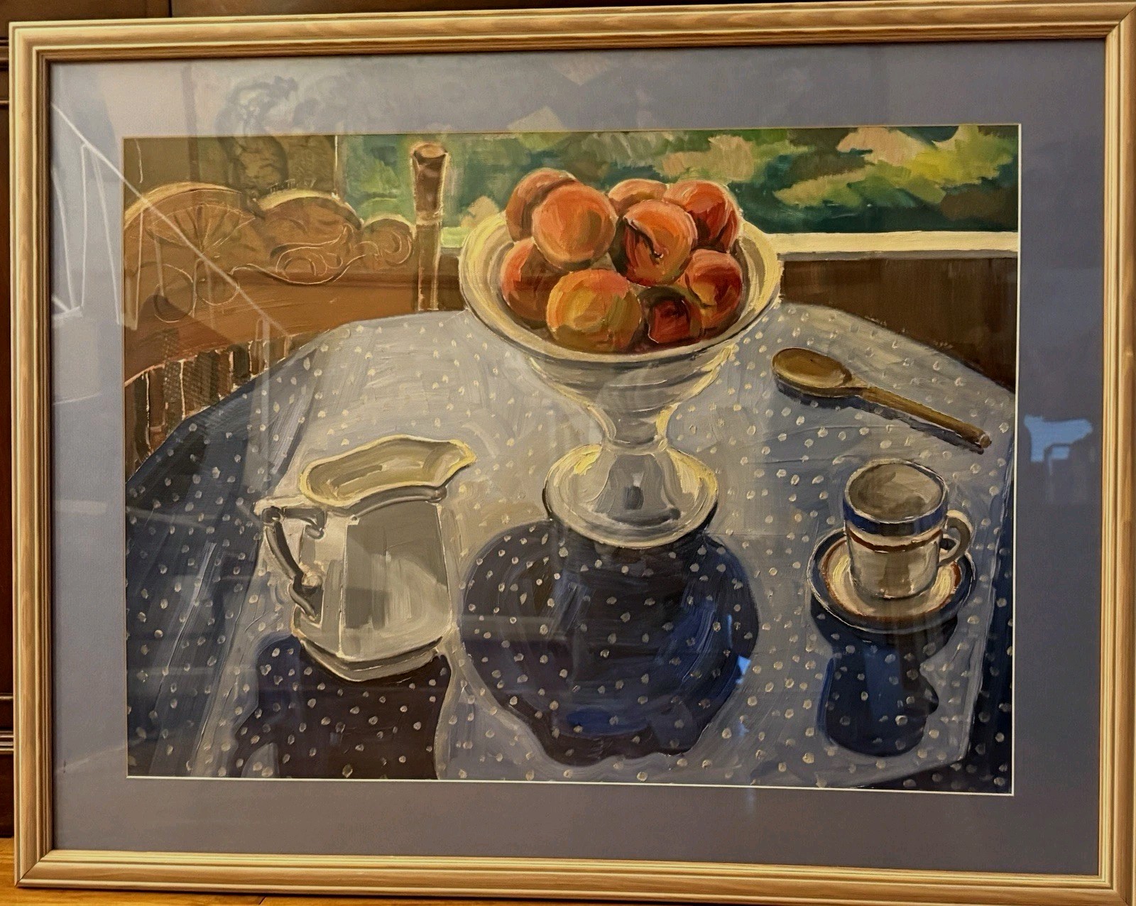 Marilyn Mess Fruit Art Original Vintage Decorative Large Peaches Maryland