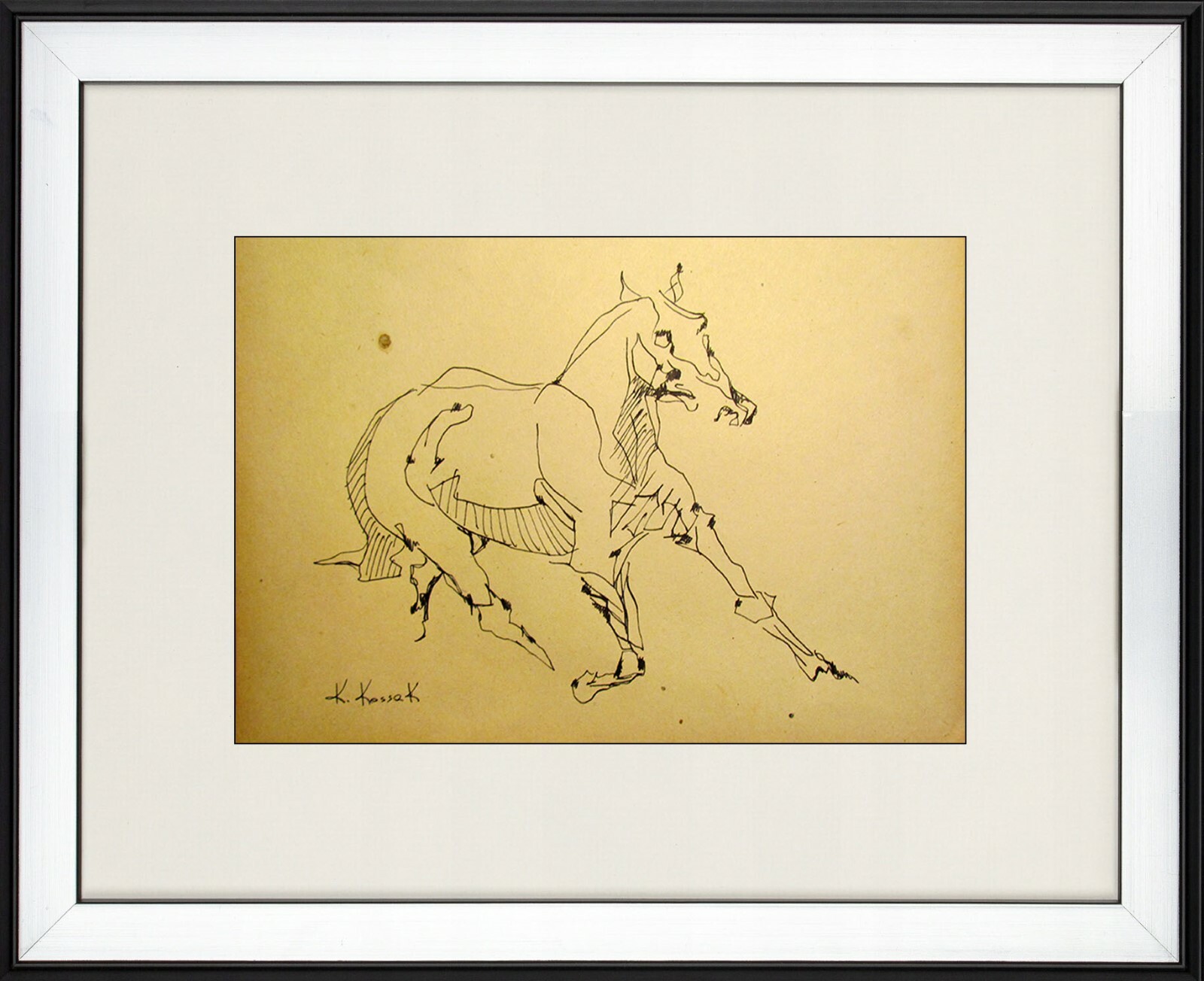 KAROL KOSSAK – old sketch pencil INK – GREAT ART !!!