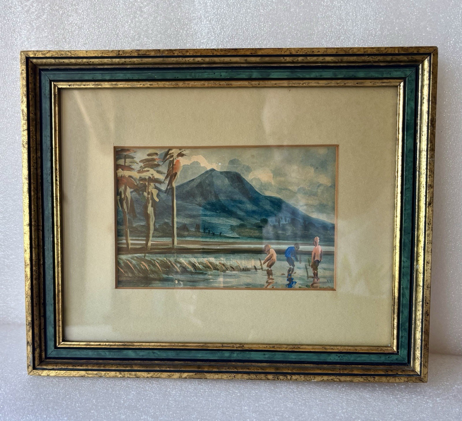 SET OF TWO VINTAGE – WATER COLOR PAINTINGS – WATER SCAPES – BEAUTIFULY FRAMED!