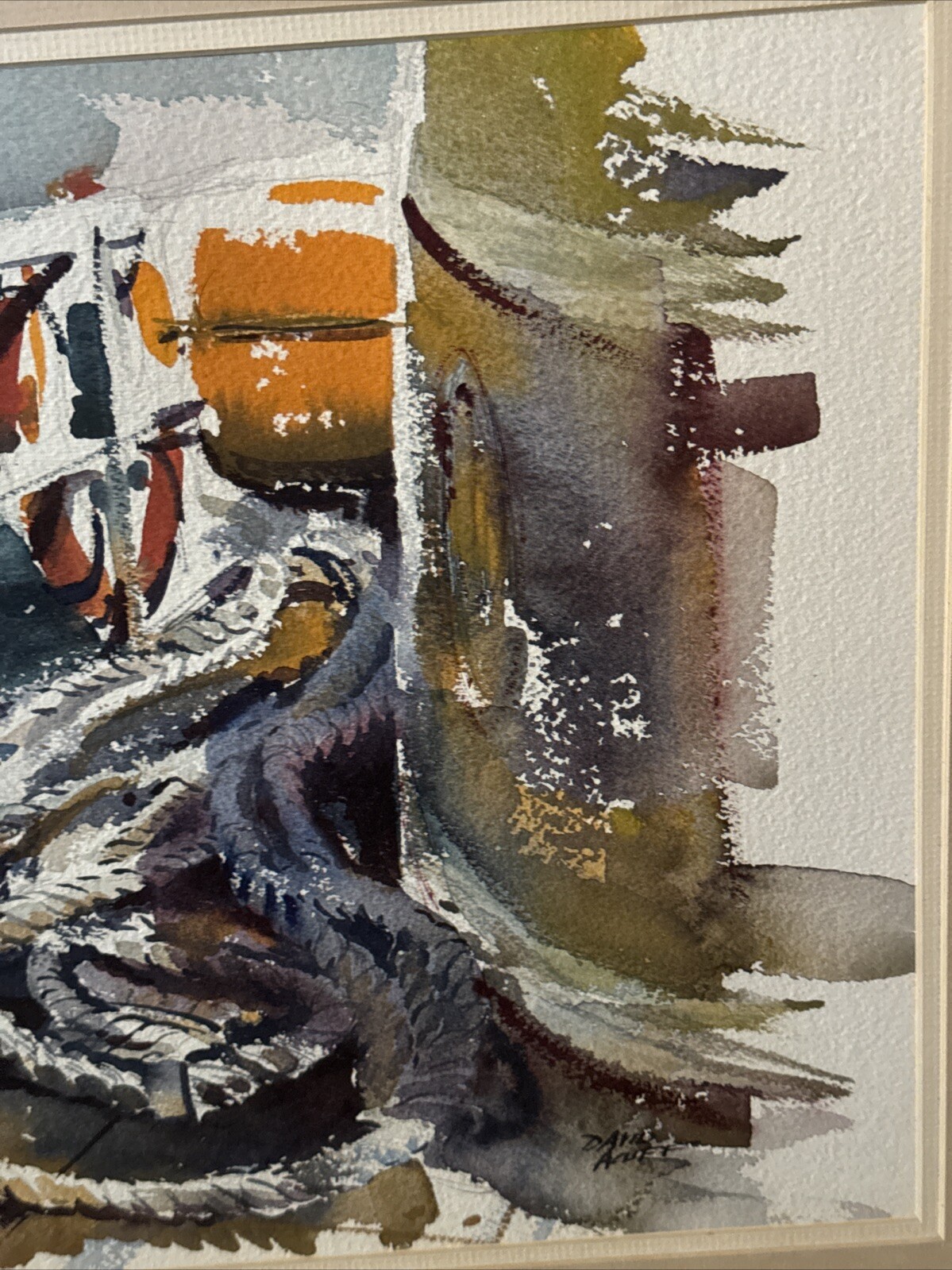 David Acuff – Untitled – Original – Nautical – Watercolor Painting Paper – Art