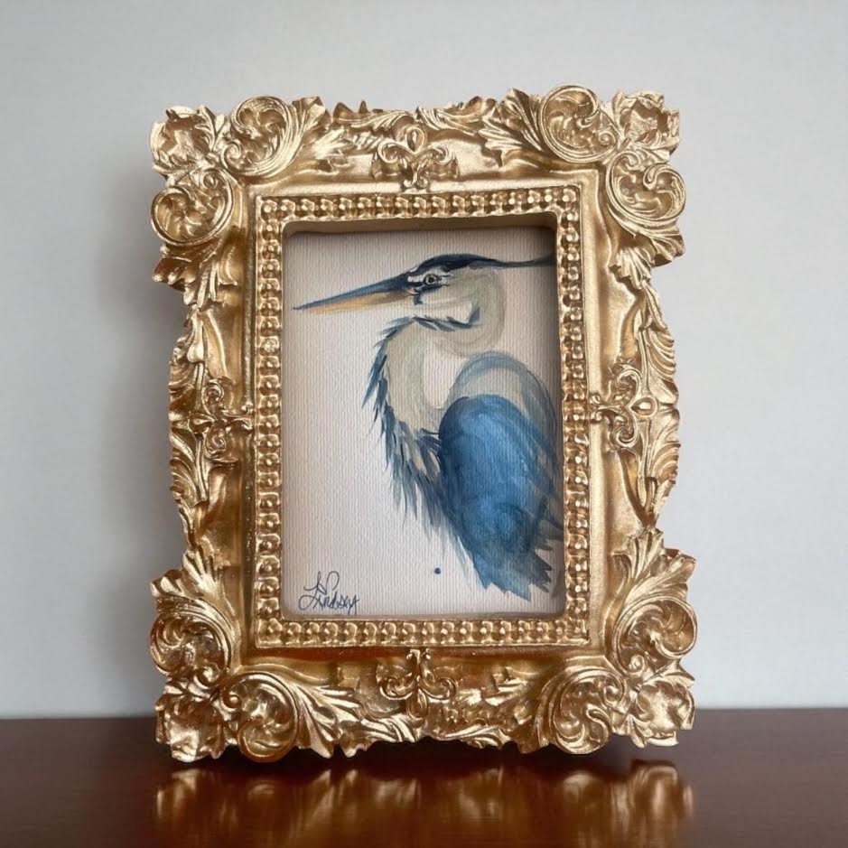 Mini Framed Print of Handmade Painting • Bird Lovers • Animal Lovers • Gift Idea