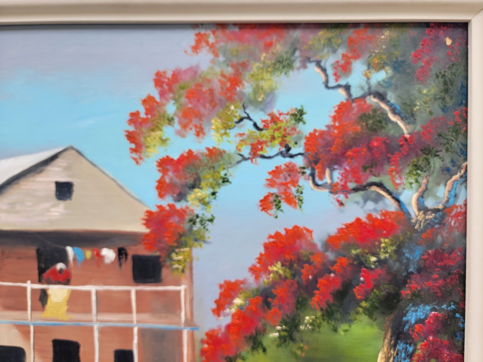 Tracy Newton, Son Of Florida Highwaymen Sam Newton, Oil On Masonite Painting