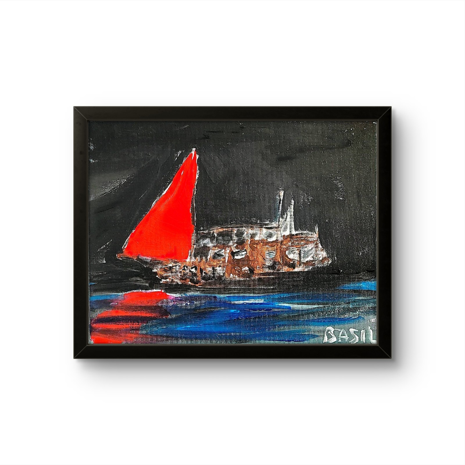 Ghost Ship Neo Expressionism Original Artwork Canvas