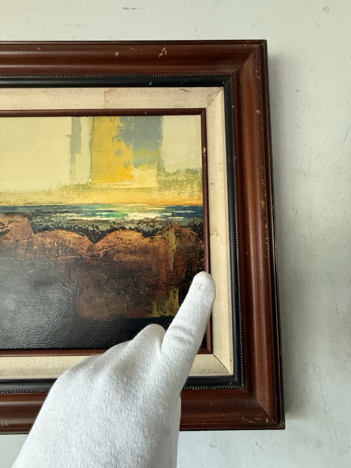 LAWRENCE HARRIS VINTAGE MODERN ABSTRACT LANDSCAPE OIL PAINTING COLORADO SPRINGS