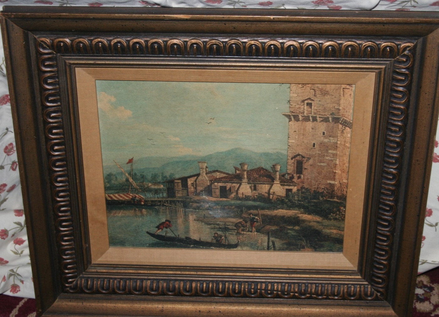 Vintage Windsor Art Products La Torre Di Marghera Framed Print-Used