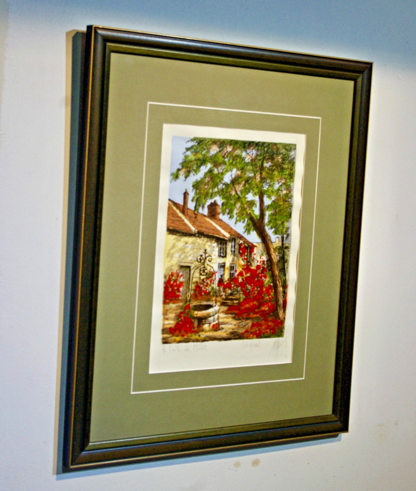 Color ed Etching-Framed Signed-Marcel Jacque – Millet’s Well- Barbizon France