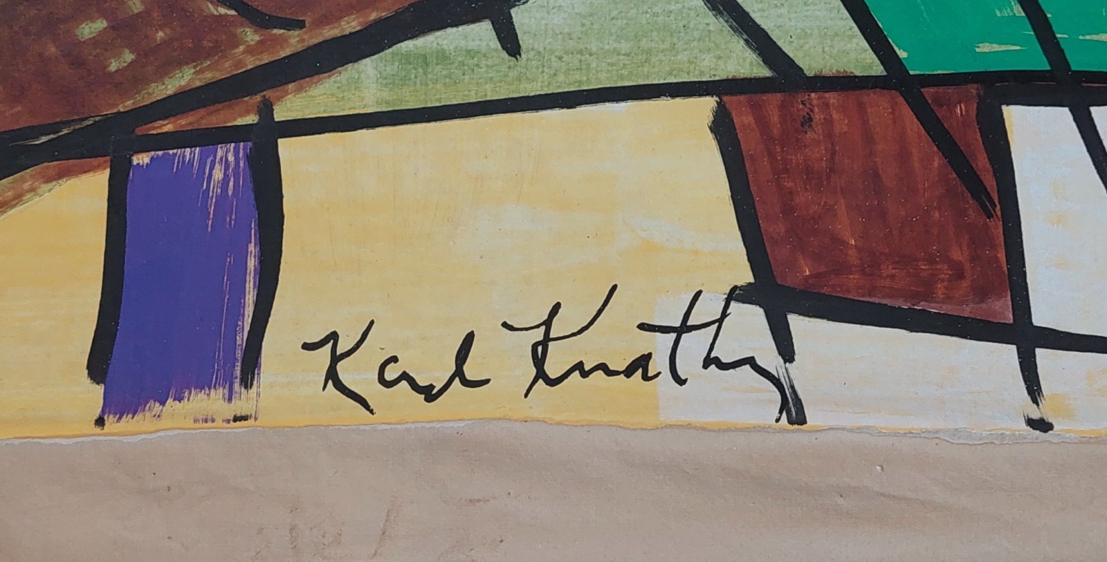 Karl Knaths Signed Abstract Expressionist Oil Painting on Canvas – Modern Art