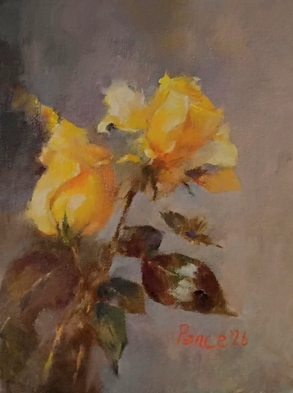 roses flowers original floral art still life wall decor paintings