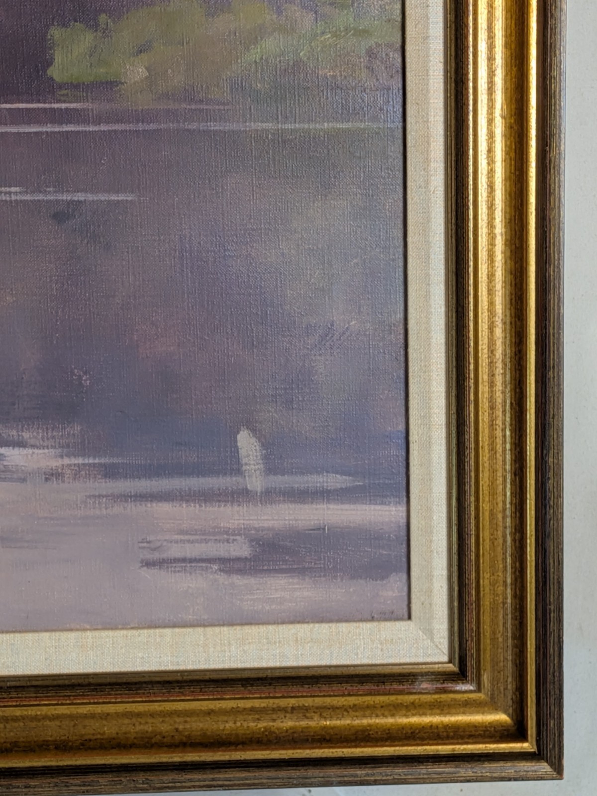 Deane Keller Oil Painting CT Farmington River Landscape Impressionist lavender