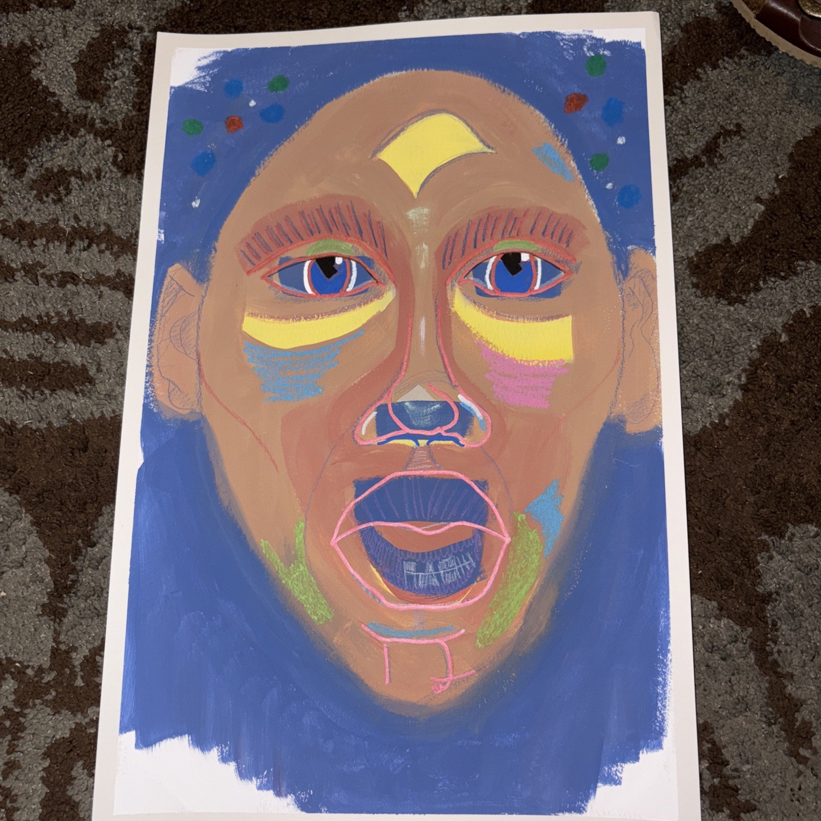 Original Black Art Painting 12 By 18 Inch African American OOAK