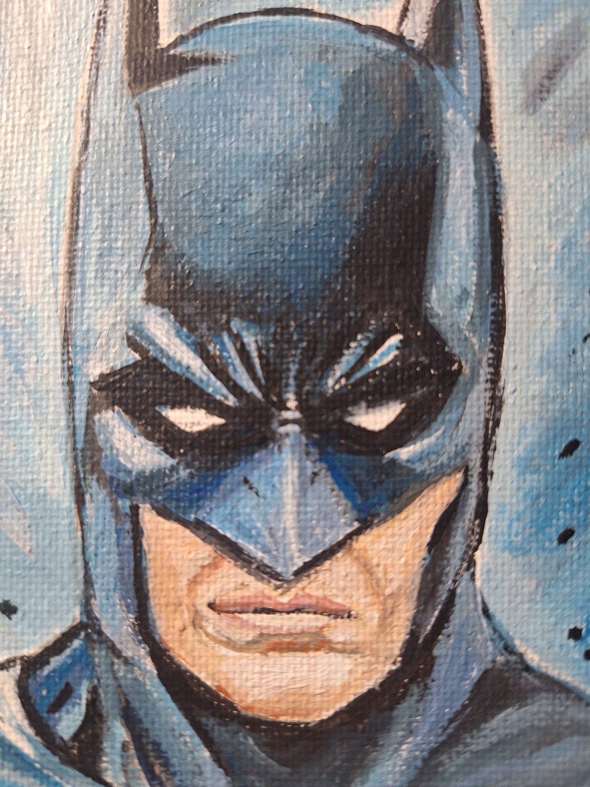 Batman In Action Stretched Canvas 8×10 Painting
