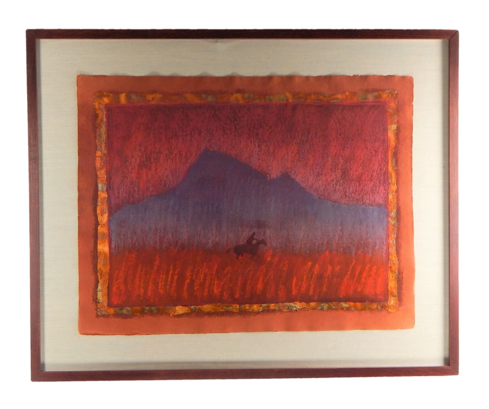 Paul Brach Original One-of-a-Kind Oil on Paper Painting Signed and Dated Framed